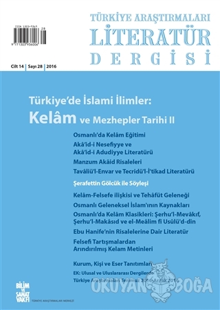 Türkiye Araştırmaları Literatür Dergisi Cilt 14 Sayı: 28 - Kolektif - 