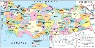 Türkiye Siyasi Haritası Duvar Halısı - - Kafka Kitap Kafe Yayınları - 