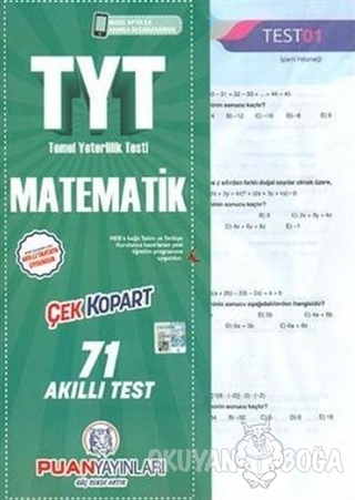 TYT Matematik Çek Kopart Akıllı Test - Kolektif - Puan Akademi