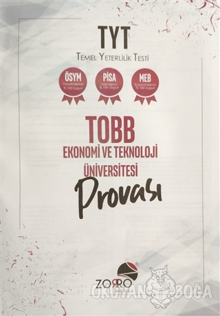 TYT TOBB Ekonomi ve Teknoloji Üniversitesi Provası - Kolektif - Deneme