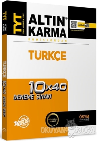 TYT Türkçe Tamamı Çözümlü 10x40 Deneme Sınavı - Kolektif - Altın Karma