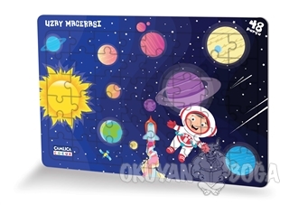 Uzay Macerası - (Eğlenceli Puzzle 1) - - Çamlıca Çocuk Yayınları