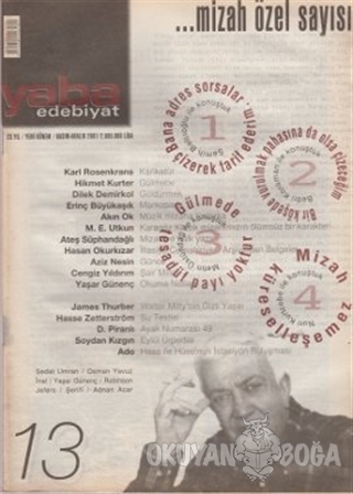 Yaba Edebiyat Dergisi Sayı: 13