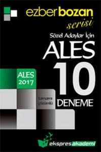 Ekspres Akademi 2017 ALES Sözel Adaylar İçin Ezber Bozan Serisi Tamamı Çözümlü 10 Deneme