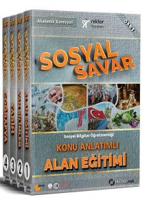 Rektör 2018 ÖABT Sosyal Savar Sosyal Bilgiler Öğretmenliği Konu Anlatımlı Modüler Set 4 Kitap
