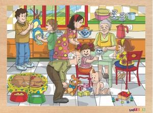 Toptoys Ailem Ahşap Puzzle 24 Parça