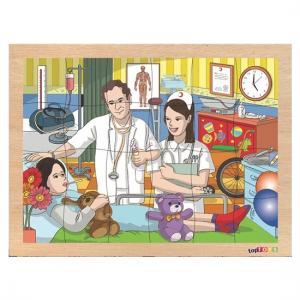 Toptoys Hastane Ahşap Puzzle 24 Parça