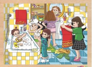 Toptoys Hijyen Ahşap Puzzle 24 Parça