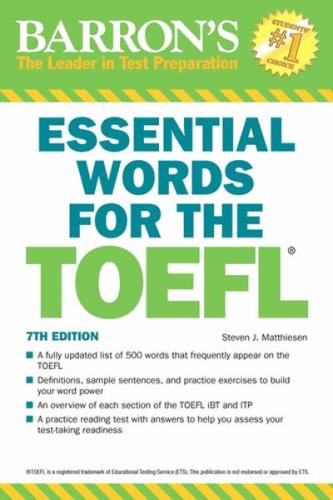 Barron's Essential Words for the TOEFL, 7th Edition Barrons Komisyon