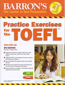 Barron's Practice Exercises for the TOEFL with MP3 CD, 8th Edition Pam