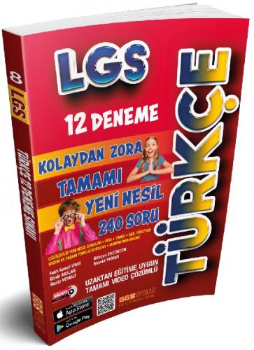 GGS Yayınları LGS 8. Sınıf 12 Türkçe Branş Deneme Ggy Komisyon