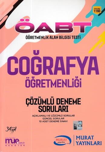 Murat 2018 ÖABT Coğrafya Öğretmenliği Çözümlü 10 Deneme Soruları Murat