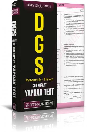 .Pegem 2020 DGS Çek Kopar Yaprak Test