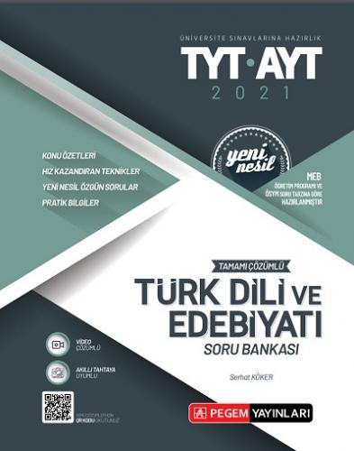 Pegem TYT-AYT Türk Dili ve Edebiyatı Tamamı Çözümlü Soru Bankası Serha