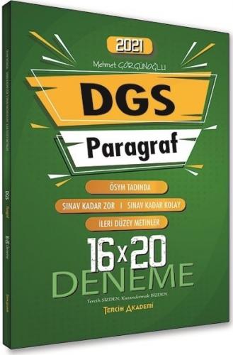 Tercih Akademi 2021 DGS Paragraf 16x20 Deneme