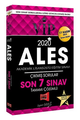 Yargı 2020 ALES VIP Tamamı Çözümlü Son 7 Sınav Çıkmış Sorular (17 Kasım 2019 Sınavı Dahil)