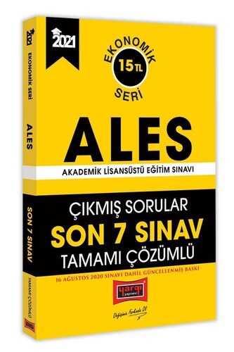 Yargı 2021 ALES Son 7 Sınav Tamamı Çözümlü Çıkmış Sorular Ekonomik Seri