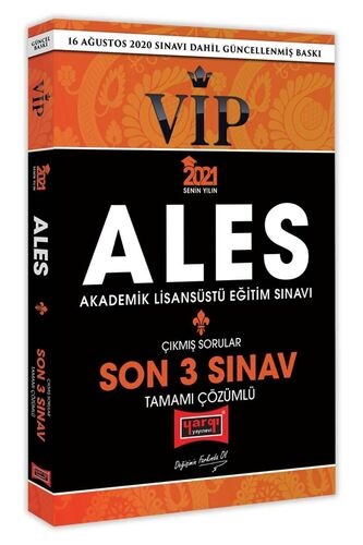 Yargı 2021 ALES VIP Son 3 Sınav Tamamı Çözümlü Çıkmış Sorular