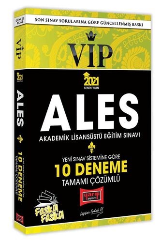 Yargı 2021 ALES VIP Yeni Sınav Sistemine Göre Tamamı Çözümlü 10 Fasikül Deneme