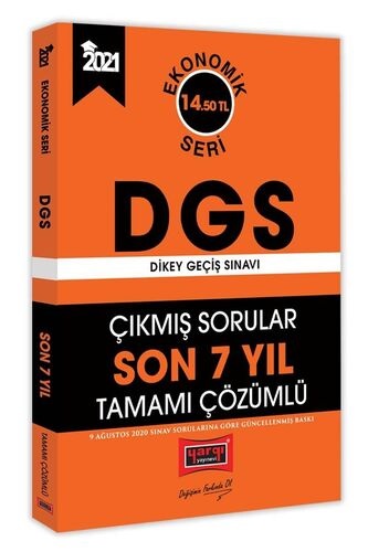 Yargı 2021 DGS Son 7 Yıl Tamamı Çözümlü Çıkmış Sorular Ekonomik Seri