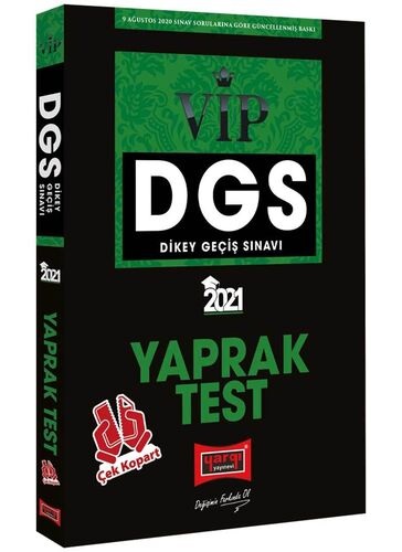 Yargı 2021 DGS VIP Çek Kopart Yaprak Test