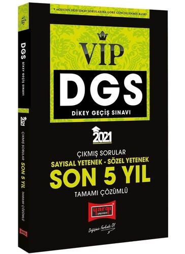 Yargı 2021 DGS VIP Sayısal-Sözel Yetenek Son 5 Yıl Tamamı Çözümlü Çıkmış Sorular