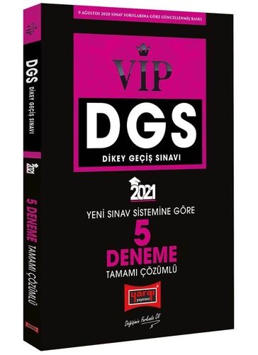 Yargı 2021 DGS VIP Yeni Sınav Sistemine Göre Tamamı Çözümlü 5 Deneme