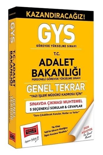 Yargı GYS Adalet Bakanlığı Yazı İşleri Kadrosu İçin Genel Tekrar