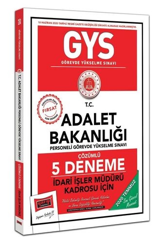 Yargı GYS T.C. Adalet Bakanlığı İdari İşler Müdürü Kadrosu İçin Çözümlü 5 Deneme