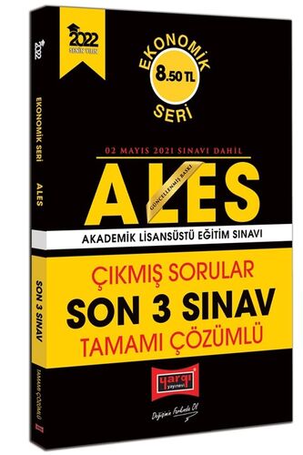 Yargı Yayınları 2022 ALES Ekonomik Seri Tamamı Çözümlü Çıkmış Sorular Son 3 Sınav