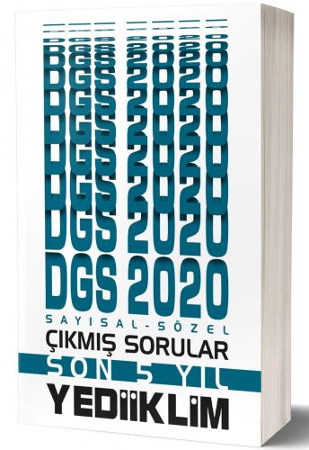 Yediiklim 2020 DGS Sayısal Sözel Bölüm Son 5 Yıl Çıkmış Sorular