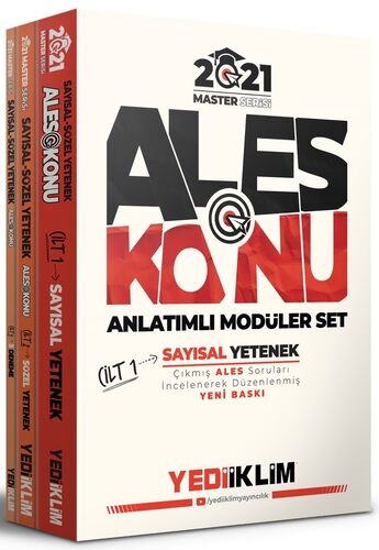 Yediiklim 2021 ALES Master Serisi Konu Anlatımlı Modüler Set 3 Cilt