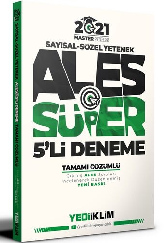 Yediiklim 2021 ALES Master Serisi Sayısal-Sözel Yetenek 5li Deneme