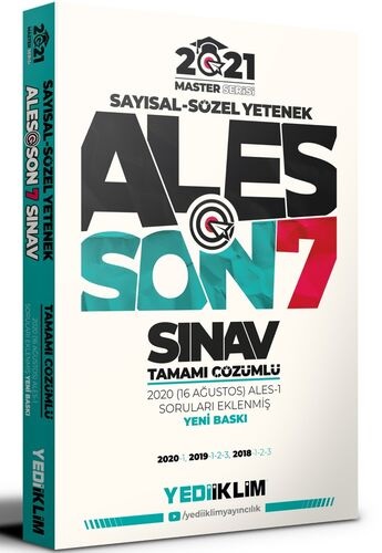 Yediiklim 2021 ALES Master Serisi Son 7 Sınav Tamamı Çözümlü Çıkmış Sorular