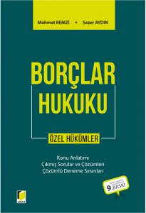 Borçlar Hukuku Özel Hükümler  Mehmet Remzi