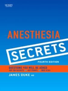 Elsevier Anesthesia Secrets