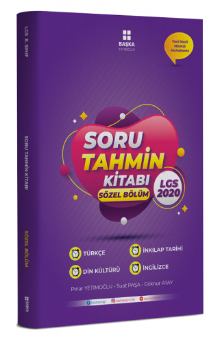 Başka Yayınları 2020 LGS Soru Tahmin Kitabı Sözel Bölüm