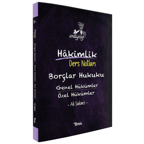 İmtiyaz Borçlar Hukuku Genel ve Özel Hükümler Hakimlik Ders Notları