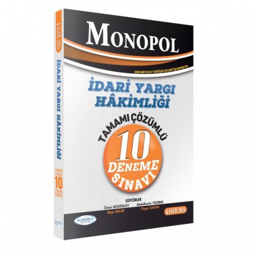 Monopol İdari Yargı Hakimliği Tamamı Çözümlü 10 Deneme Sınavı