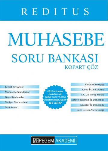 Pegem Yayınları 2019 KPSS A Grubu Reditus Muhasebe Kopart Çöz Soru Bankası