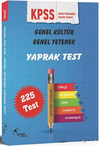 Doktrin KPSS Genel Yetenek Genel Kültür Yaprak Test 2019