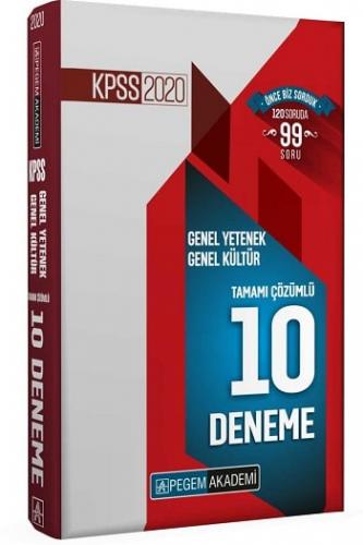Pegem Yayınları 2020 KPSS Genel Yetenek Genel Kültür Tamamı Çözümlü 10 Deneme