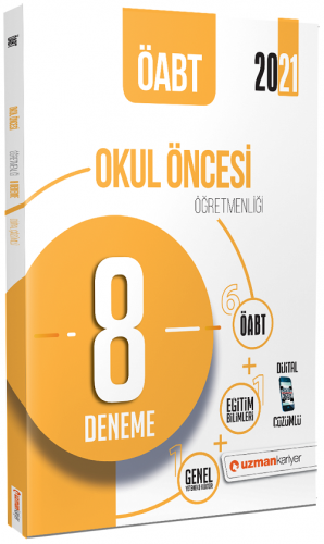 Uzman Kariyer Yayınları 2021 ÖABT Okul Öncesi Öğretmenliği Dijital Çözümlü 8 Deneme