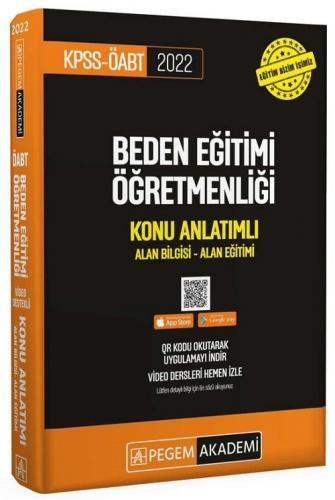 Pegem Yayınları 2022 ÖABT Beden Eğitimi Öğretmenliği Video Destekli Konu Anlatımlı
