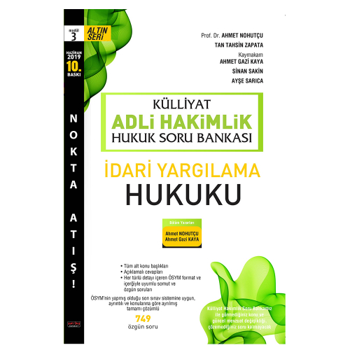 Savaş KÜLLİYAT İdari Yargılama Hukuku Soru Bankası Adli Hakimlik