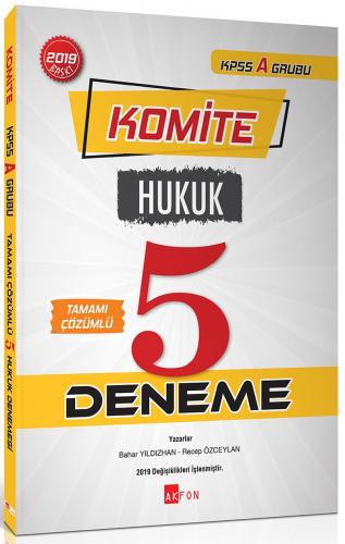 Akfon Yayınları Komite KPSS A Hukuk Tamamı Çözümlü 5 Deneme