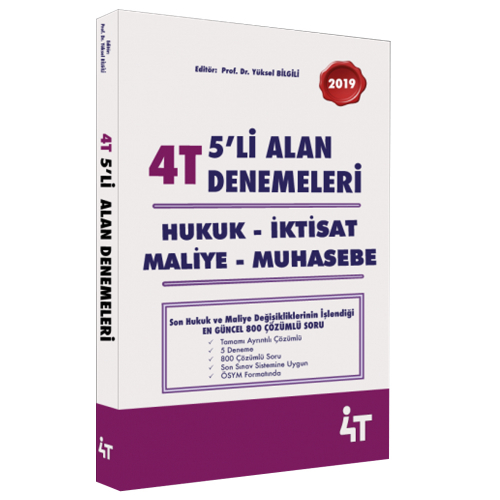 4T KPSS A Grubu Tamamı Çözümlü 5'li Alan Denemeleri