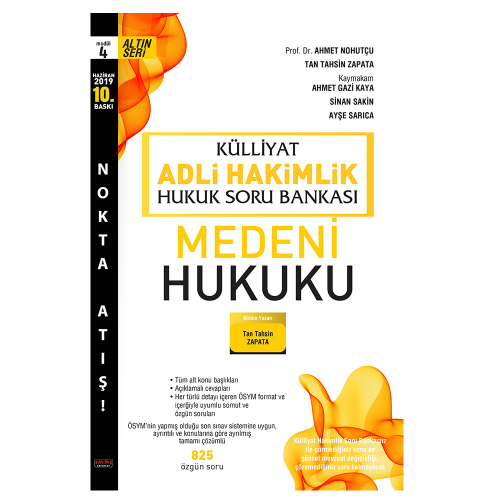Savaş KÜLLİYAT Medeni Hukuk Soru Bankası Adli Hakimlik