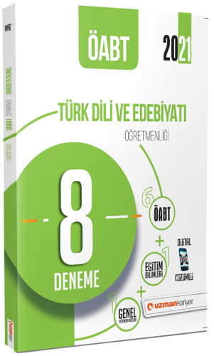 Uzman Kariyer Yayınları 2021 ÖABT Türk Dili Ve Edebiyatı Öğretmenliği Dijital Çözümlü 8 Deneme