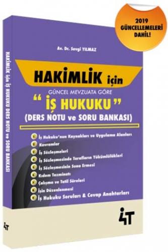 4T Yayınları Hakimlik İçin İş Hukuku Ders Notu ve Soru Bankası